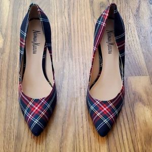 Plaid pumps